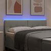 vidaXL Testiera LED con testiera Grigio chiaro 160 cm Poliestere