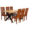 vidaXL Set Tavolo da Pranzo 7 pz Legno Massello di Acacia e Mango