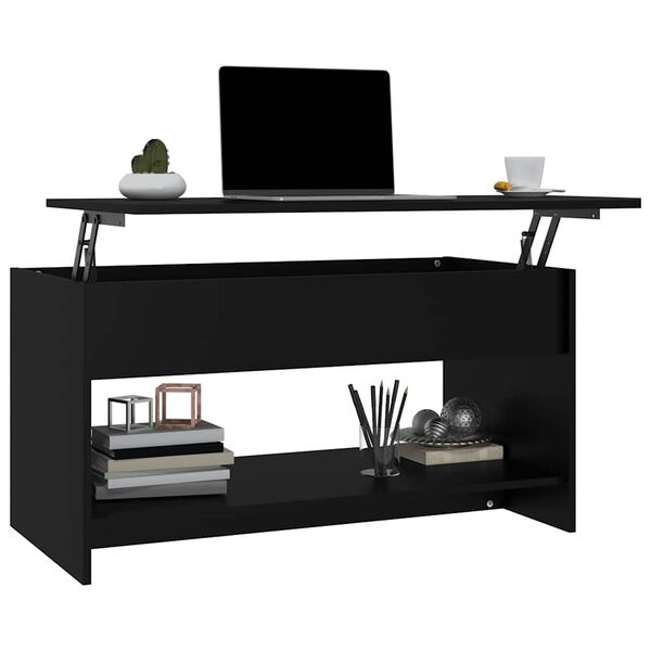vidaXL Tavolino da Salotto Nero 102x50x52,5 cm in Legno Multistrato