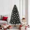 vidaXL Albero di Natale con 300 LED con supporto Nero 180 cm PVC