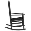 vidaXL Sedia a Dondolo con Seduta Curva Nero in Massello Pioppo