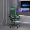vidaXL Sedia da Gaming Nera e Verde in Similpelle