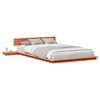 vidaXL Struttura del letto Marrone 135 x 190 cm legno