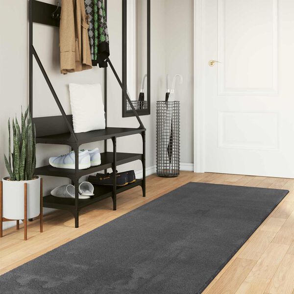 vidaXL Tappeti per area HUARTE Antracite 300 x 80 cm Poliestere