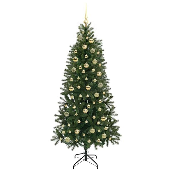 vidaXL Albero di Natale artificiale con 300 LED Verde 180 cm PE e PVC