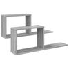 vidaXL Scaffali flottanti 2 pz Sonoma grigio 80 x 15 x 30 cm