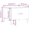 vidaXL Tavolini Salotto 2pz Grigio Sonoma 50x50x40cm Legno Multistrato
