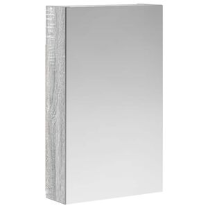 vidaXL Mobiletto per specchio da bagno Grigio Sonoma 30 x 10,5 x 50 cm