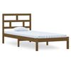 vidaXL Giroletto senza Materasso Ambra in Legno Massello 100x200 cm