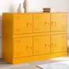 vidaXL Credenza Giallo Senape 99x39x73 cm in Acciaio