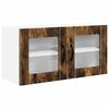 vidaXL Mobile in vetro da parete PORTO Rovere fum&eacute; 80 x 31 x 40 cm