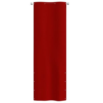 vidaXL Paravento per Balcone Rosso 80x240 cm in Tessuto Oxford