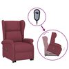 vidaXL Poltrona Alzapersona Rosso Vino Tessuto