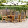 vidaXL Set da Pranzo da Giardino 7 pz Polipropilene e Legno Massello