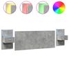 vidaXL Testiera Letto con Comodini Grigio Cemento 200cm in Multistrato