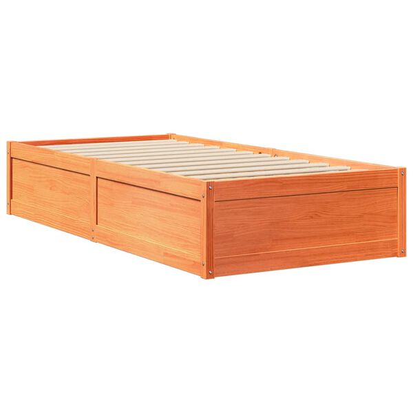 vidaXL Letto senza Materasso Marrone Cera 90x190 cm in Legno di Pino