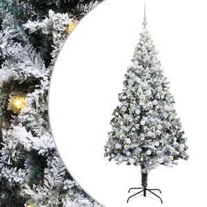 vidaXL Albero di Natale artificiale con 300 LED Bianco 180 cm
