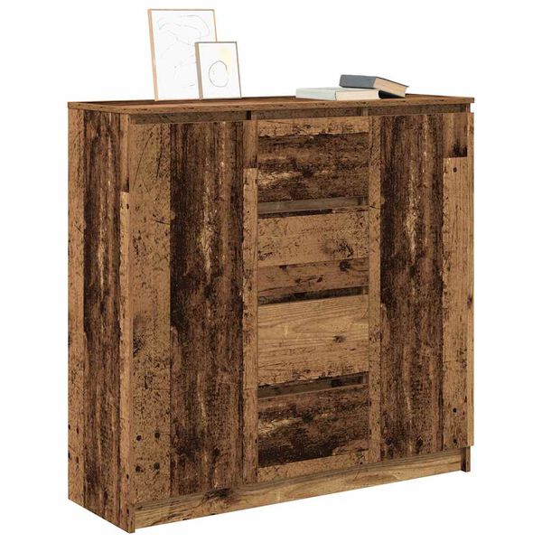 vidaXL Credenza con Cassetti Legno Antico 100,5x35x98,5 cm Truciolato