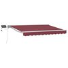 vidaXL Cornice per Tenda Manuale con LED Borgogna e Bianco 2,5 x 2 m