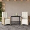 vidaXL Set da Bistrò 3 pz con Cuscini Beige in Polyrattan