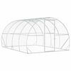 vidaXL Pollaio Argento 400 x 300 x 200 cm Acciaio zincato