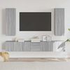 vidaXL Set di Mobili Porta TV 5 pz Grigio Sonoma in Legno Multistrato