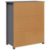 vidaXL Credenza Grigia 83x41,5x100 cm in Legno Massello di Pino