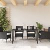 vidaXL Tavolo da Giardino Nero 140 x 80 x 73 cm Legno massello di teak