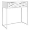 vidaXL Tavolo Consolle Bianco 72x35x75 cm in Acciaio