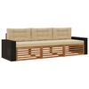 vidaXL Set di divani da esterno 3 pcs Naturale e Beige Poliestere