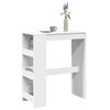 vidaXL Tavolo Bar con Rastrelliera Bianco 90x40x103,5 cm Multistrato