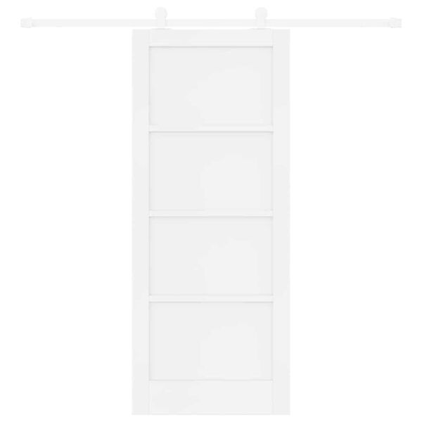 vidaXL Porta scorrevole ORKDAL Bianco 83 x 202 cm Pino massello