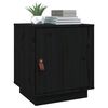 vidaXL Comodini Nero 2 pz 40x34x45 cm in Legno Massello di Pino