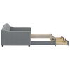 vidaXL Divano Letto Estraibile Cassetti Grigio Chiaro 90x190cm Tessuto