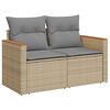 vidaXL Set Divano da Giardino 6 pz con Cuscini Beige Polyrattan Acacia