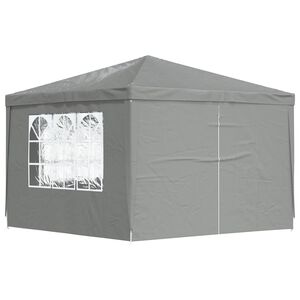 vidaXL Tenda Party 300 x 300 x 255 cm Grigio Chiaro PE e Acciaio
