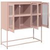 vidaXL Credenza Rosa 100,5x39x107 cm in Acciaio Laminato a Freddo