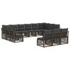 vidaXL Set Divano da Giardino 13 pz Grigio polyrattan