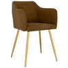 vidaXL Sedie da Pranzo 2 pz Marroni in Velluto