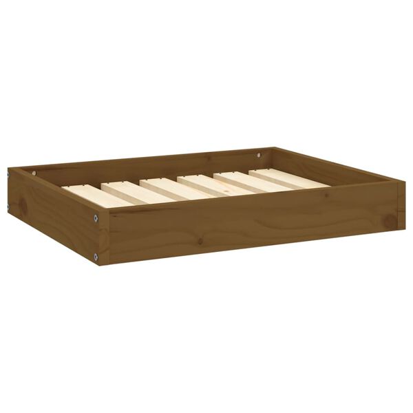 vidaXL Cuccia per Cani Ambrata 61,5x49x9 cm in Legno Massello di Pino