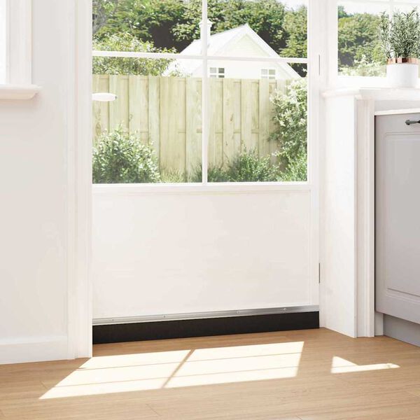 vidaXL Spazzole per porte a vite 2 pcs Argento 100 cm