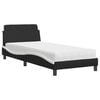 vidaXL Letto con Materasso Dover Nero e Bianco 90x190 cm in Similpelle