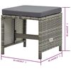 vidaXL Set da Pranzo da Giardino 5 pz con Cuscini in Polyrattan Grigio