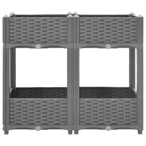 vidaXL Fioriera Rialzata 80x40x71 cm in Polipropilene