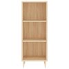 vidaXL Credenza Rovere Sonoma 34,5x34x180 cm in Legno Multistrato