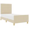 vidaXL Struttura del letto con testiera Crema 90 x 190 cm Tessuto