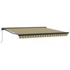vidaXL Tenda retrattile Verde e Bianco 400 &times; 350 cm