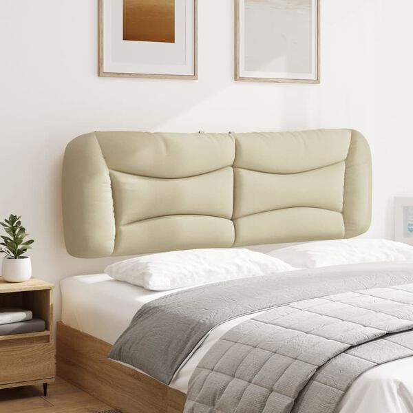 vidaXL Cuscino Testiera Hvar Crema 160 cm in Tessuto