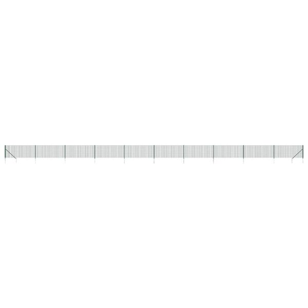 vidaXL Recinzione Metallica con Picchetti Ancoraggio Verde 1x25 m
