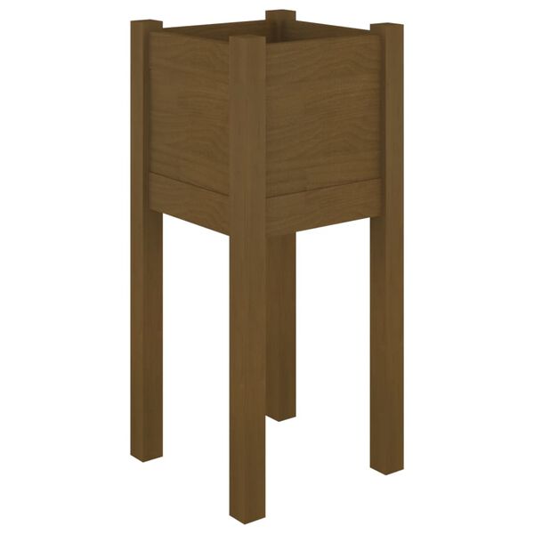 vidaXL Fioriera Giardino Marrone Ambra 31x31x70 cm Legno Massello Pino